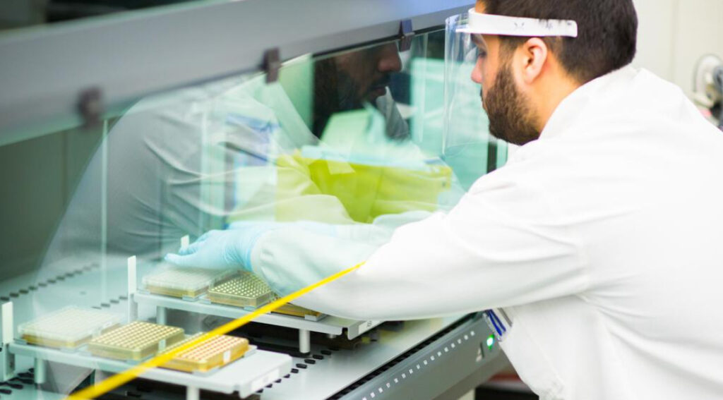 man working in laboratory